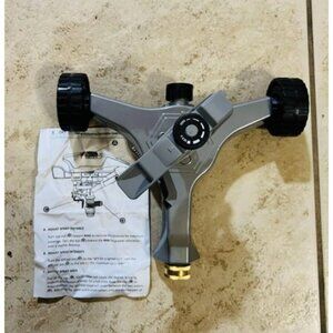 Metal Pulsating Sprinkler on in-Series Metal Wheeled Base Adjustable Circular